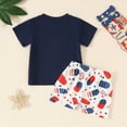 thumbnail image 4 of alcepopk Baby Boy Summer Outfit T Shirt Top Shorts Fire Engine Toddler Outfit Cute Summer Clothes(Black,18-24 Months), 4 of 7