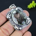thumbnail image 2 of Natural Black Rutile Gemstone Handmade 925 Sterling Silver Pendant 2.17", 2 of 2