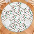 thumbnail image 2 of White Christmas Icon Pattern Round Fitted Tablecloth with Elastic Edge,Dining Table Cover Waterproof,Outdoor Round Tablecloth for Camping,Dining,Indoor and Outdoor, 2 of 7