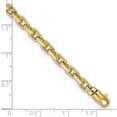 thumbnail image 3 of Solid 14K Yellow Gold 4.4mm Hand Polished Fancy Link with Lobster Lock Bracelet - 7", 3 of 5