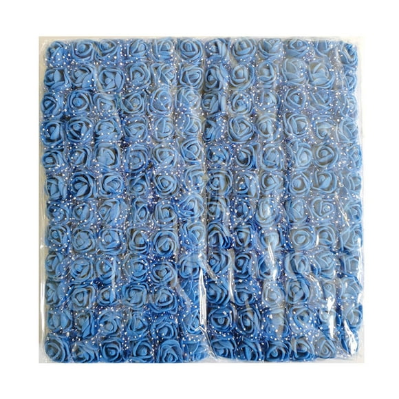 Minirosas de espuma Artfen con forma de flor artificial, 144 unidades, color azul real