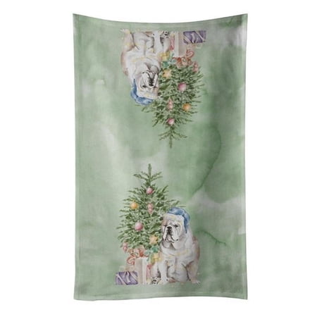 Carolines Treasures CK8212KTWL 25 x 15 in. Unisex Christmas English Bulldog Kitchen Towel Multi Color