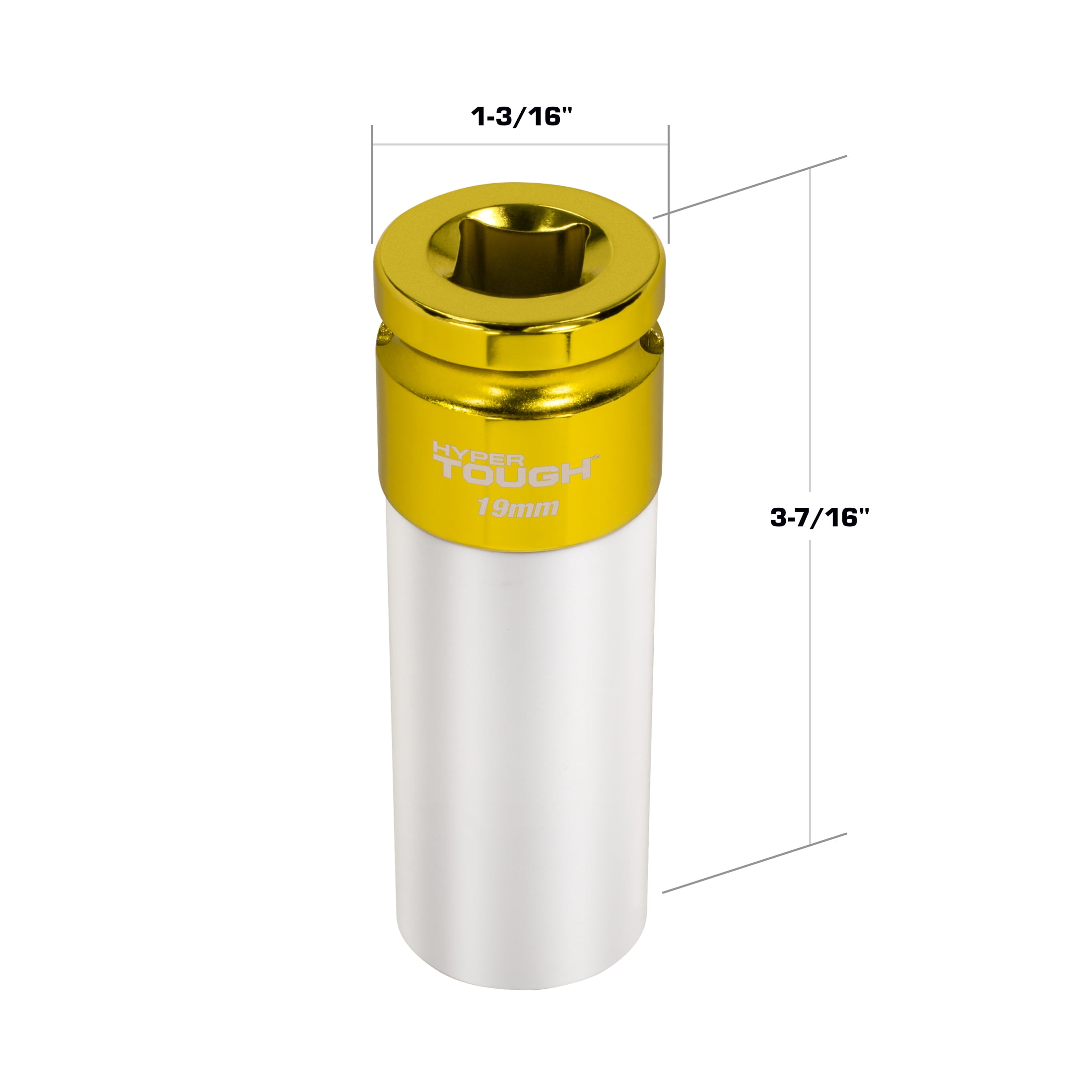 Non-Marring Lug Nut Socket, 19 Millimeter, 1/2-Inch Drive