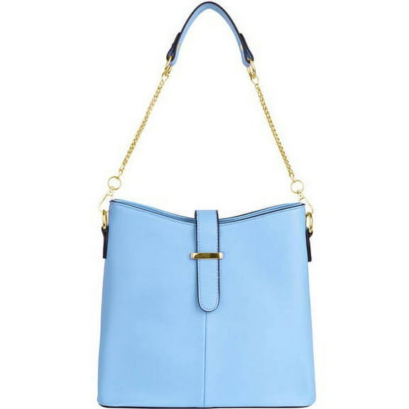 Women's Serena Leatherette Buckle Shoulder Bag