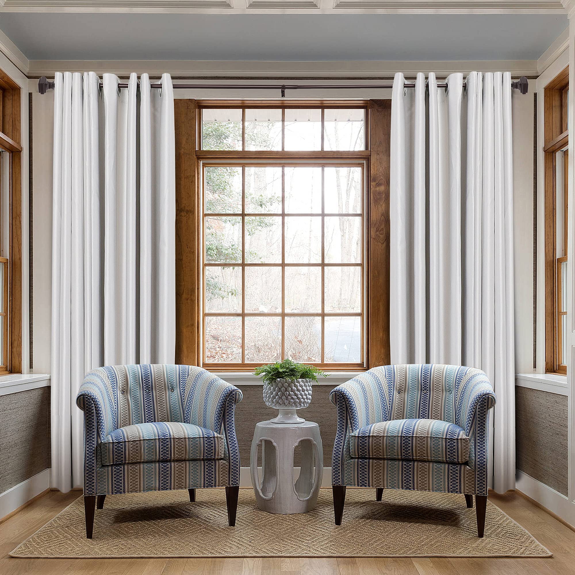 UTOPIA ALLEY Wall Mounted 5/8 Inch Curtain Rod - Curtain Rods For Windows 48 to 86 Inch, Adjustable Drapery Rods, Oil rubbed bronze Bedroom Curtain Rods, Tapestry Poles (Oil rubbed bronze, 48"-86")