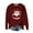 Wine, variant on Zhanying Cute Christmas for Women Jacquard Winter Style Holiday Sweater Cute and Cozy Holiday Sweater for Women