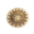 thumbnail image 1 of Red Pomegranate 180-1 Moroccan 12 in. Ivory Gold Bowl, 1 of 1
