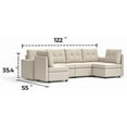 thumbnail image 6 of LINSY HOME Oversized Modular Cloud Sectional Sofa, RUBIK III 6 Seat Storage Couches and Sofas, Sectional Couches for Living Room with Reversible Chaises, Light Gray, 6 of 9