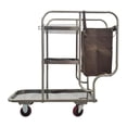 thumbnail image 4 of INTSUPERMAI Maid Janitor Cart Hotel Room Service Cart Housekeeping Cleaning Trolley Stainless Steel, 4 of 10