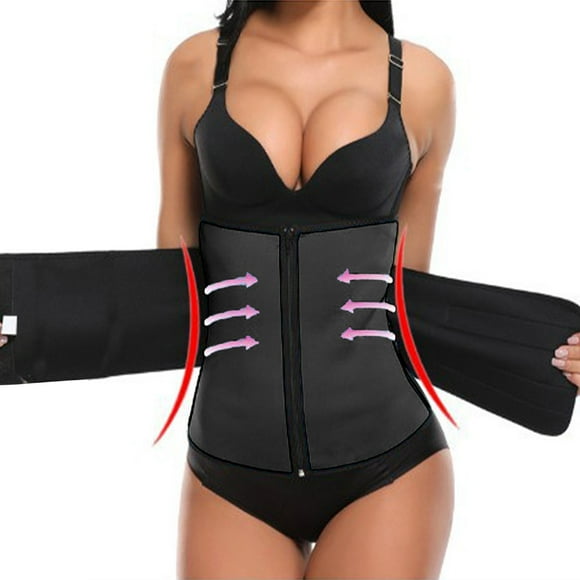 Faja moldeadora de cintura con cremallera Lisbinx para mujer | Corsé moldeador de alta elasticidad | Faja abdominal de malla transpirable para posparto y fitness | Multicolor | 170 g