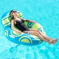 thumbnail image 3 of Sloosh Inflatable Pool Lounger Float with Big Backrest, Air Sofa Floating Chair with Handle and Cup Holder, Summer Pool Floaties Inflatable Rafts for Adult, 3 of 8