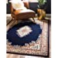 thumbnail image 3 of Unique Loom 3123474 Area Rug, 5 x 8 Feet, Navy Blue/Ivory, 3 of 10