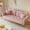 Pink, variant on MAYEERTY Convertible Sofa Bed, Loveseat Sofa with Velvet Upholstered, Space-Saving for Small Apartments, Black