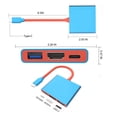 thumbnail image 3 of Portable 3-IN-1 Type-C Hub Docking Station, 4K HDMI USB 3.0 Port, 100W PD Charging, High Speed Data, 3 of 5