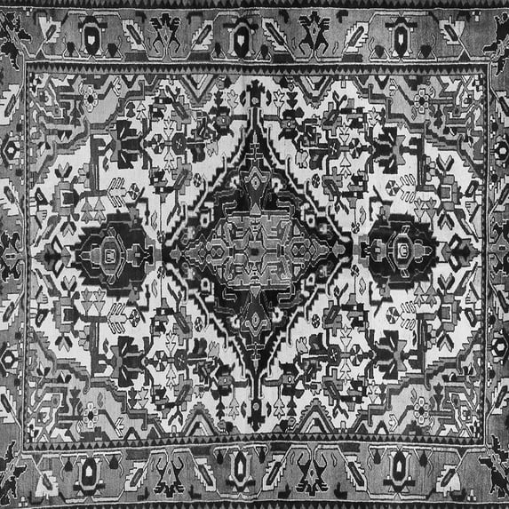 Ahgly Company Indoor Square Persian Gray Traditional Area Rugs, 6' Square
