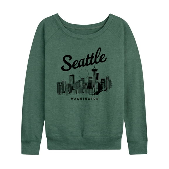 Instant Message - Seattle Washington - Women's Lightweight French Terry Long Sleeve Shirt
