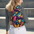 thumbnail image 6 of Rateoe Vibrant Graffiti Urban Art Pattern Canvas College Laptop Backpack,Travel Daypack,Durable Rucksack Travel Notebook Bag School Backpack Book Bag for Men Women-Small, 6 of 7