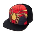 thumbnail image 1 of Gorra Beisbolera de Spiderman Marvel para Niños, Sombrero Ajustado y Gorra con Visera Plana en Rojo, 1 of 5