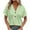 Mint Green, variant on Idoravan Womens Tops Plus Size Women's Fashion Casual Solid Color Button V-neck T-shirt Top Short Sleeved V-neck Top/shirt