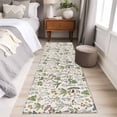 thumbnail image 5 of Herb Flower Texture Runner Rugs 2x6 ft Retro Watercolor Country Farmhouse Washable Hallway Rugs Non-Slip Floor Mats Absorbent Carpet Bedside Runners for Bedroom Kitchen Bathroom Laundry Room, 5 of 9