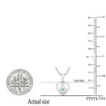 thumbnail image 3 of Dazzlingrock Collection Round Aquamarine Solitaire Heart Pendant for Women with 18 Inch Gold Chain in 14K White Gold, 3 of 4
