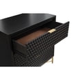 thumbnail image 3 of Origins by Alpine Black Pearl Three Drawer Small Wood Chest in Black, 3 of 4