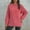 Hot Pink, variant on Dgankt Womens Sweaters Solid Color Round Neck Pullover Sweater with Shoulder Sleeves and Rolled Edges,Size S-4XL
