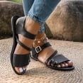 thumbnail image 6 of Viluyesy Flat Sandals for Womens, Open Toe Ankle Strap Comfortable Summer Casual Fashion Shoes Black US8.5, 6 of 7