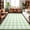 Green, variant on Light Gray Checks Washable Round Area Rug 3 ft, Gingham Plaid Abstract Modern Minimalist Soft Non Slip Rugs Stain Repellent Indoor Felt Carpet for Living Dining Room Bedroom Home Office