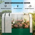 thumbnail image 3 of Outsunny Galvanised Raised Garden Bed with Greenhouse Cover, Metal Elevated Garden Bed with Bed Liner and Bottom Shelf, Green, 3 of 9