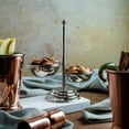 thumbnail image 5 of Handcrafted Copper Double Bowl Stand, Color Chrome, 5 of 8