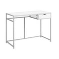 thumbnail image 2 of Computer Desk - 1 Storage Drawer / Metal Frame - 42"L - White / Silver, 2 of 4