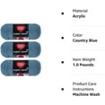 thumbnail image 2 of Red Heart Bulk Buy Super Saver Yarn (3-Pack) (Country Blue), 2 of 2
