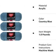 Red Heart Bulk Buy Super Saver Yarn (3-Pack) (Country Blue)