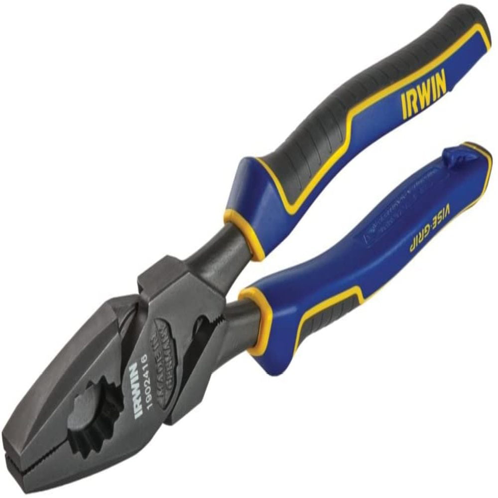 Linemans with Fish Tape Puller and Crimper 9 1/2-inch 1902416 IRWIN Tools VISE-GRIP High-Leverage Pliers 