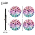 thumbnail image 2 of Non-Ticking Silent Wall Clocks Personalized Analog Round Clock Battery Operated Clocks Decorative for Kitchen,Office-Beautiful Pastel Rainbow Mermaid Scales(12inch), 2 of 4