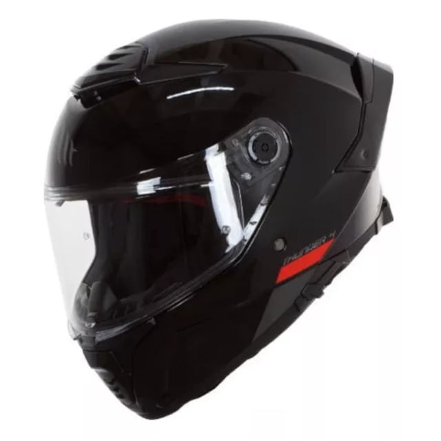 Casco Para Moto Mt Helmets Thunder 4sv A1 Solid Negro Gloss