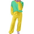 thumbnail image 6 of Npasoilc 2 Piece Outfits For Women Casual Long Sleeve Sweatsuits Sets Sweatshirts With Joggers Sweatpants Trendy Pajamas Tracksuit Baggy Lounge Sets, 6 of 7