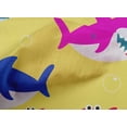 thumbnail image 5 of oneOone Cotton Cambric Yellow Fabric Shark Print Kids Craft Projects Decor Fabric Printed By The Yard 42 Inch Wide, 5 of 6