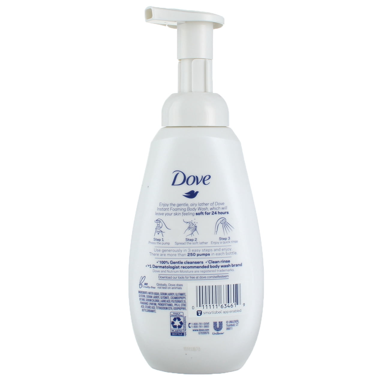 Dove Shower Foam Deep Moisture Body Wash, 13.5 Oz