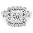 thumbnail image 3 of IGI Certified 1 Carat Princess Shape Lab Grown Diamond Engagement Ring | 14K White Gold |Bloom Vintage Halo Diamond Ring | FG-VS1-VS2 Quality Friendly Diamonds, 3 of 5