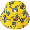 thumbnail image 2 of Baby Sun Hat Kids Toddler Boys Beach Sun Protection Hat Summer Play Hats Adjustable Chin Strap Bucket Hat, 2 of 4