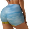 thumbnail image 2 of Qekee Blooming Sunflower Field Women Workout Shorts, Sports shorts, Scrunch Butt Lifting Gym Shorts, Breathable Soft -, 2 of 9