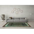thumbnail image 3 of Ahgly Company Indoor Rectangle Abstract Light Blue Modern Area Rugs, 7' x 10', 3 of 4