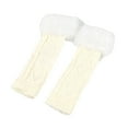 thumbnail image 2 of Tittly Winter Gloves Gloves for Women Women's Long Furry Gloves Knitted Warm Fingerless Arm Sleeves Knit Gloves Warm Gloves White One Size, 2 of 4