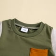 thumbnail image 4 of lkfuzj Toddler Boys Summer Casual Outfits T-Shirt & Elastic ShortsShort Sleeve O Neck Matched Daily T-Shirt 2PC Outfits For Kids 3 M-3 Years Green, 4 of 9