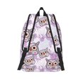 thumbnail image 3 of Fuzoiu Owl And Floral Print Canvas Backpack,Lightweight Travel Daypack,School Backpack Purse for Women Men, Casual Aesthetic Backpack, 3 of 4