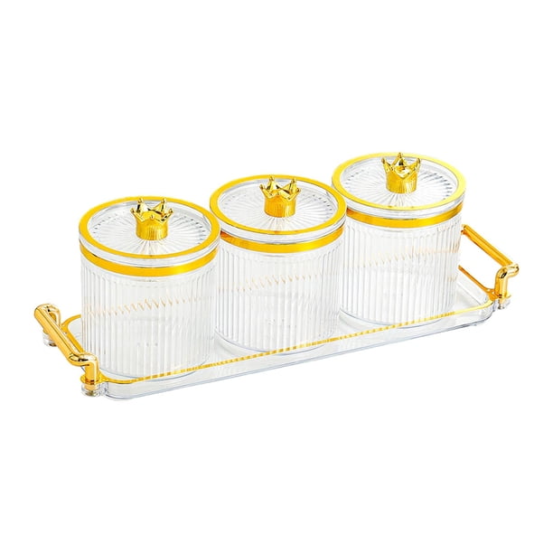 Plato para servir aperitivos de frutos secos, caja de almacenamiento de alimentos de lujo, contenedores para frutos secos Claro