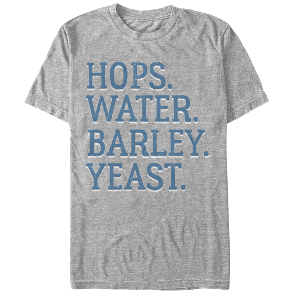 Men's Lost Gods Hops Water Barley Yeast Beer Graphic Tee Athletic