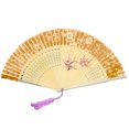 thumbnail image 1 of Abanico de seda de 2 uds., manualidad para regalo de verano, pequeño ventilador plegable, pequeño ventilador portátil, decoración, 1 of 5